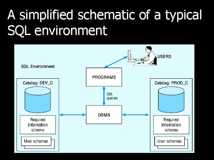 A simplified schematic of a typical SQL environment 