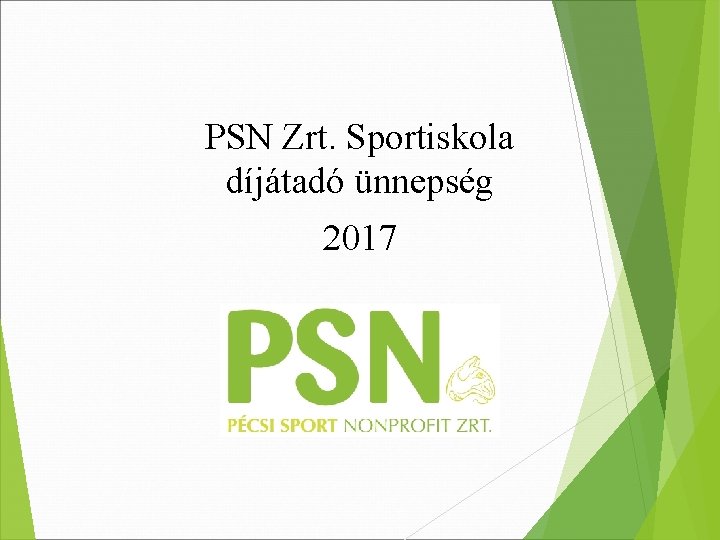 PSN Zrt. Sportiskola díjátadó ünnepség 2017 