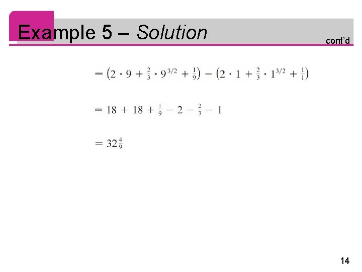 Example 5 – Solution cont’d 14 