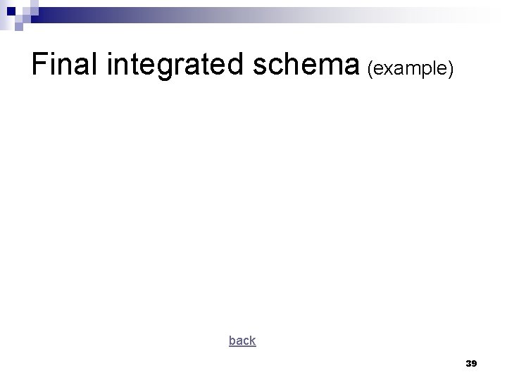 Final integrated schema (example) back 39 