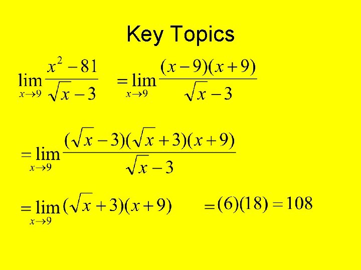 Key Topics 