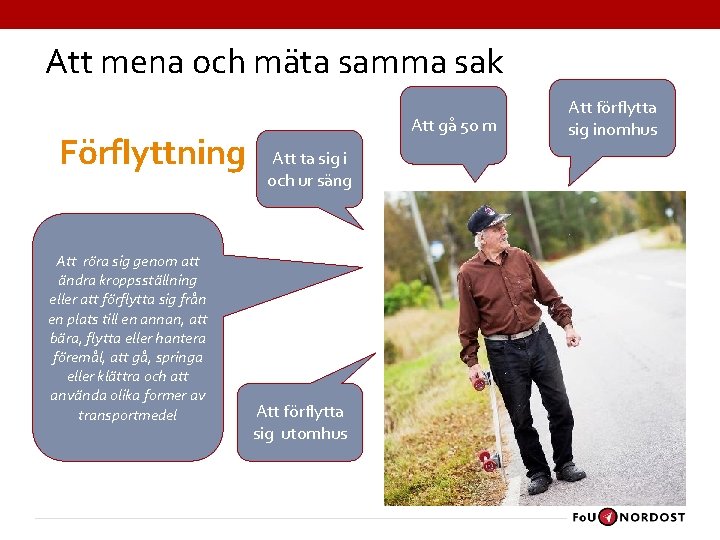 Att mena och mäta samma sak Förflyttning Att röra sig genom att ändra kroppsställning Att mena och mäta samma sak Förflyttning Att röra sig genom att ändra kroppsställning
