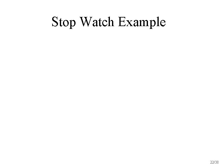 Stop Watch Example 22/38 