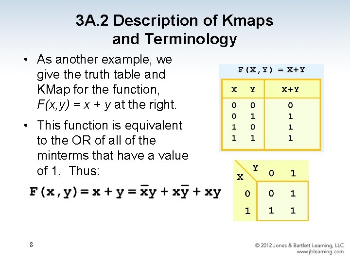 3 A. 2 Description of Kmaps and Terminology • As another example, we give