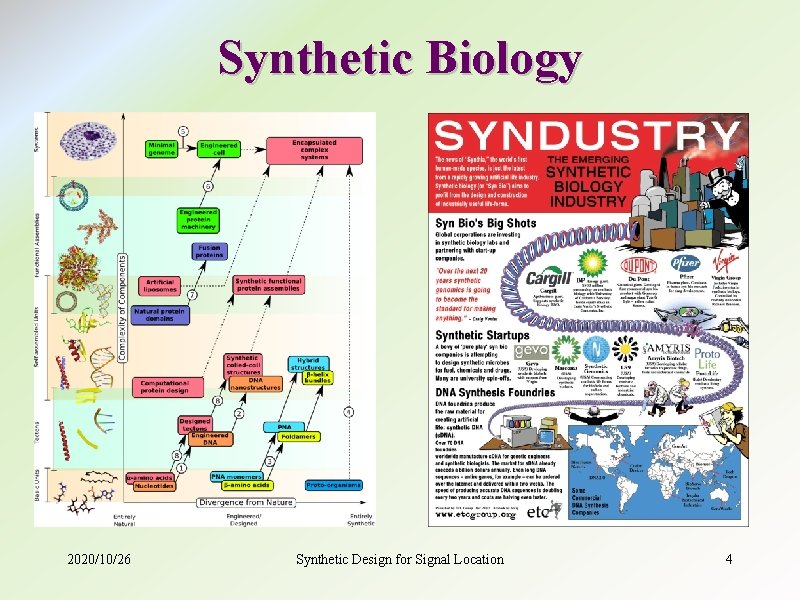 Synthetic Biology 2020/10/26 Synthetic Design for Signal Location 4 