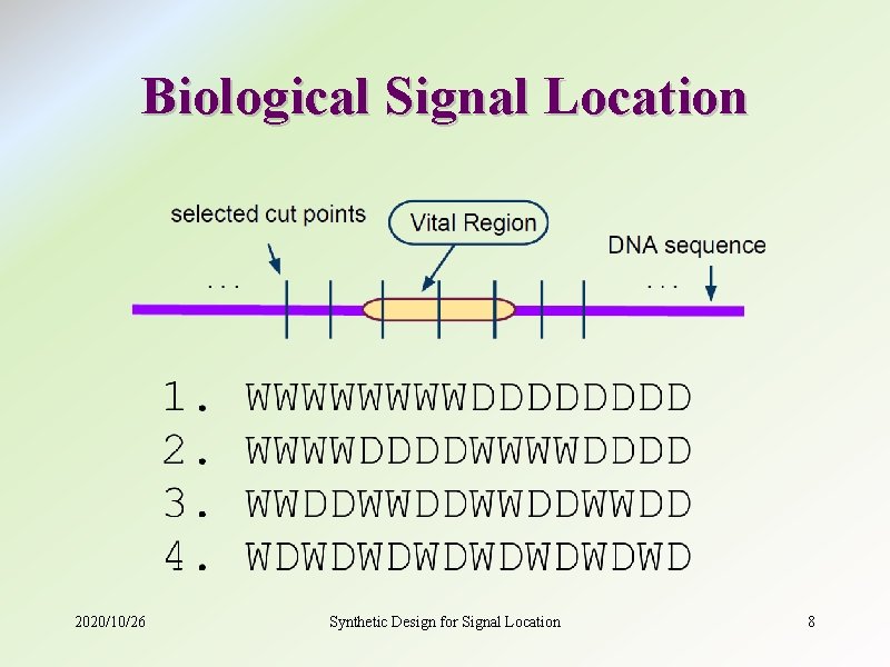Biological Signal Location 2020/10/26 Synthetic Design for Signal Location 8 