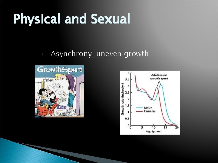 Physical and Sexual • Asynchrony: uneven growth 