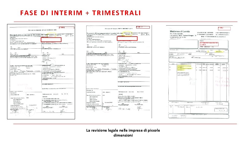 FASE DI INTERIM + TRIMESTRALI UN CASO PRATICO La revisione legale nelle imprese di