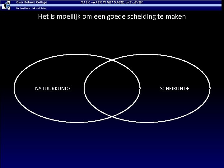 NASK – NASK IN HET DAGELIJKS LEVEN Het is moeilijk om een goede scheiding