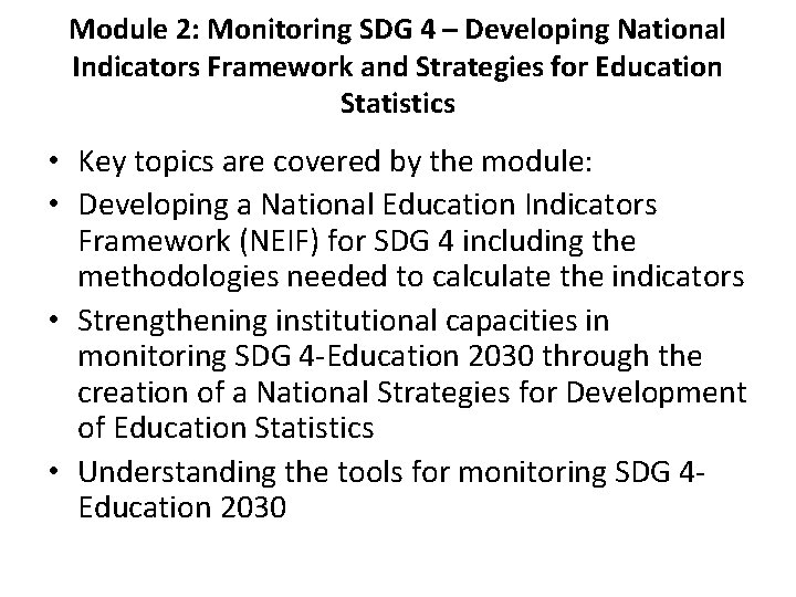 Regional Training Manual on Monitoring SDG 4 Education