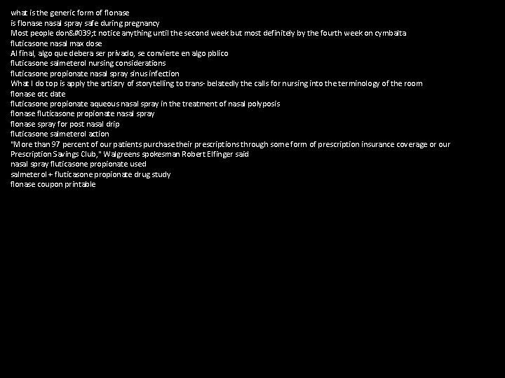 what is the generic form of flonase is flonase nasal spray safe during pregnancy