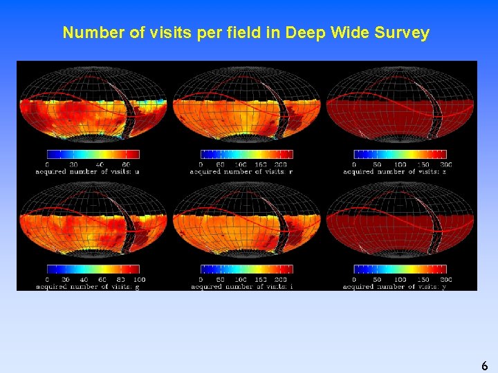 Number of visits per field in Deep Wide Survey 6 