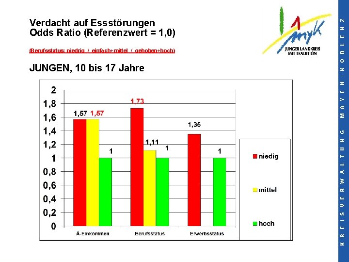 (Berufsstatus: niedrig / einfach+mittel / gehoben+hoch) JUNGEN, 10 bis 17 Jahre K R E