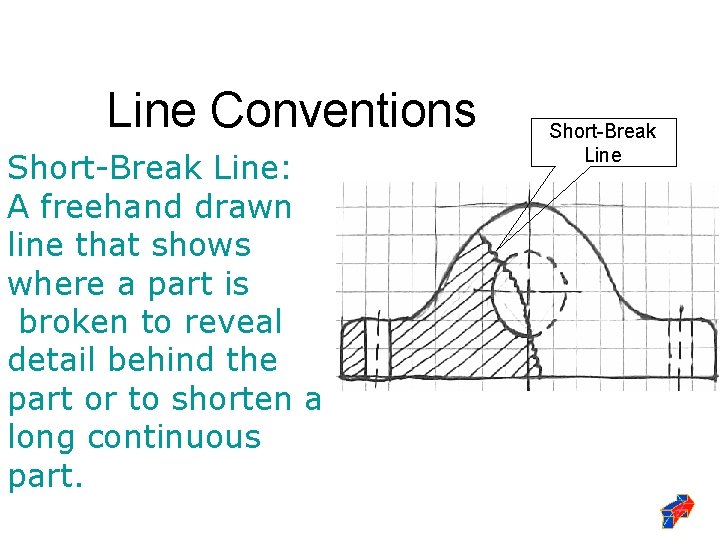 Line Conventions Short-Break Line: A freehand drawn line that shows where a part is