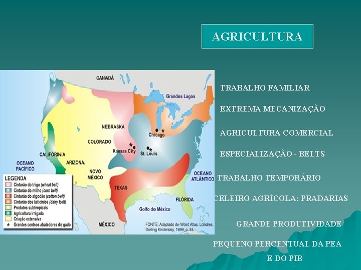 AGRICULTURA TRABALHO FAMILIAR EXTREMA MECANIZAÇÃO AGRICULTURA COMERCIAL ESPECIALIZAÇÃO - BELTS TRABALHO TEMPORÁRIO CELEIRO AGRÍCOLA: