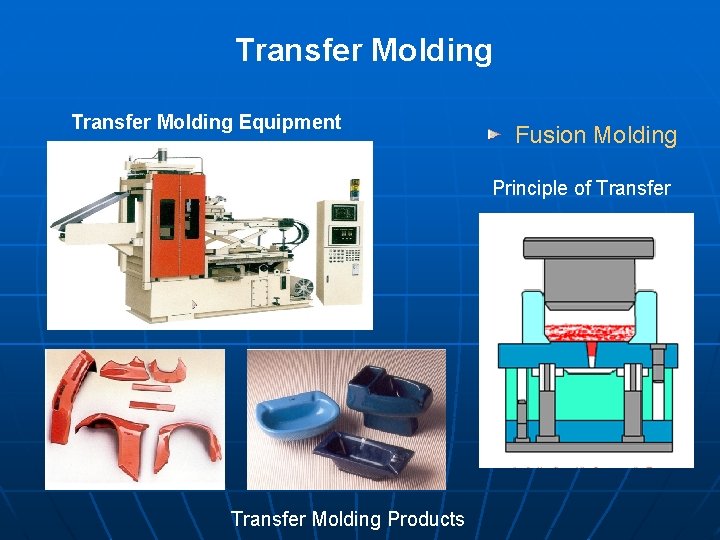 Transfer Molding Equipment Fusion Molding Principle of Transfer Molding Products 