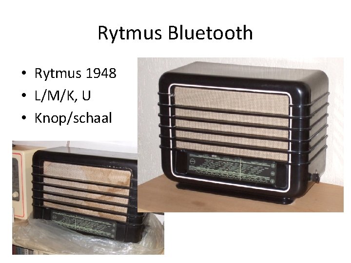 Rytmus Bluetooth • Rytmus 1948 • L/M/K, U • Knop/schaal 