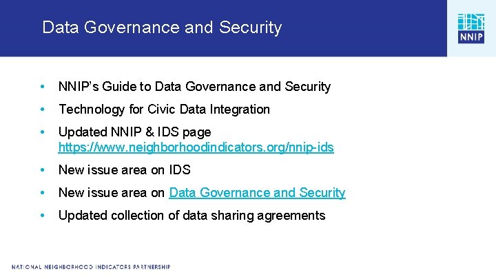 Data Governance and Security • NNIP’s Guide to Data Governance and Security • Technology
