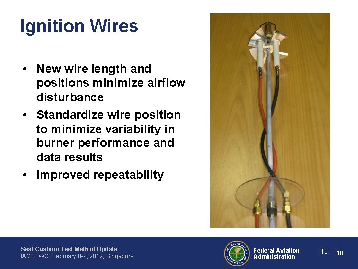 Ignition Wires • New wire length and positions minimize airflow disturbance • Standardize wire