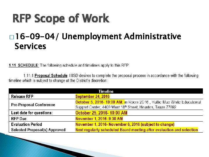 RFP Scope of Work � 16 -09 -04/ Services Unemployment Administrative 