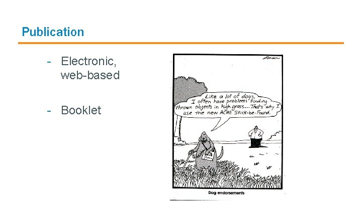 Publication - Electronic, web-based - Booklet 
