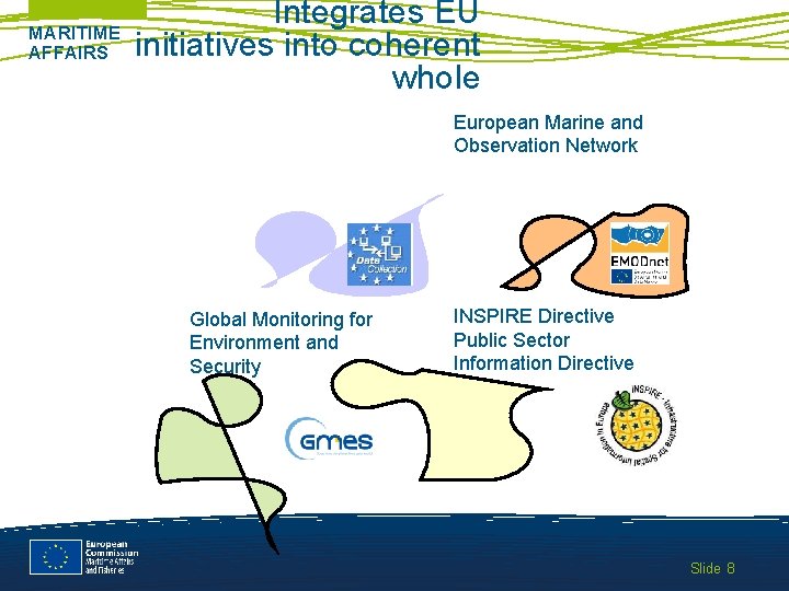 MARITIME AFFAIRS Integrates EU initiatives into coherent whole European Marine and Observation Network Global