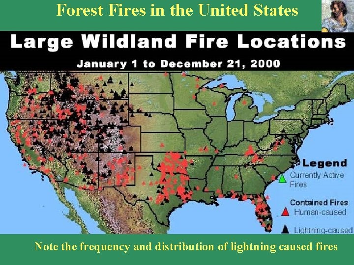 Forest Fires in the United States Note the frequency and distribution of lightning caused Forest Fires in the United States Note the frequency and distribution of lightning caused