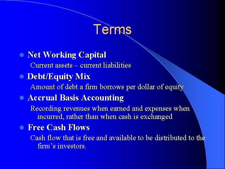 Chapter 3 Understanding Financial Statements and Cash Flows