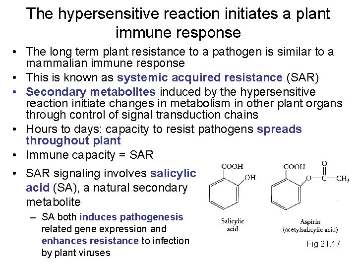 The hypersensitive reaction initiates a plant immune response • The long term plant resistance