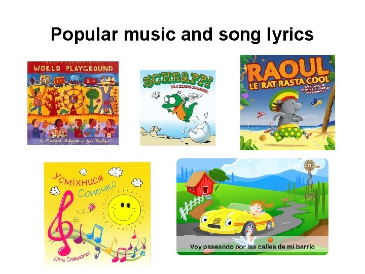 Popular music and song lyrics Popular music and song lyrics