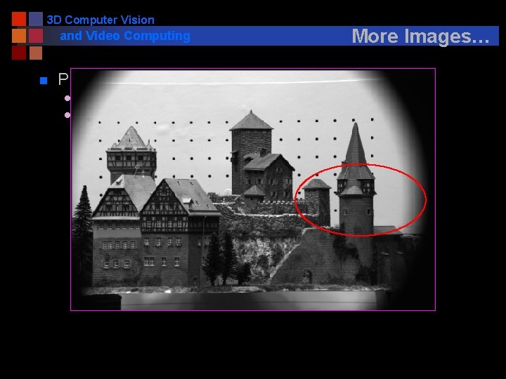 3 D Computer Vision and Video Computing n More Images… Problems l l Correspondence