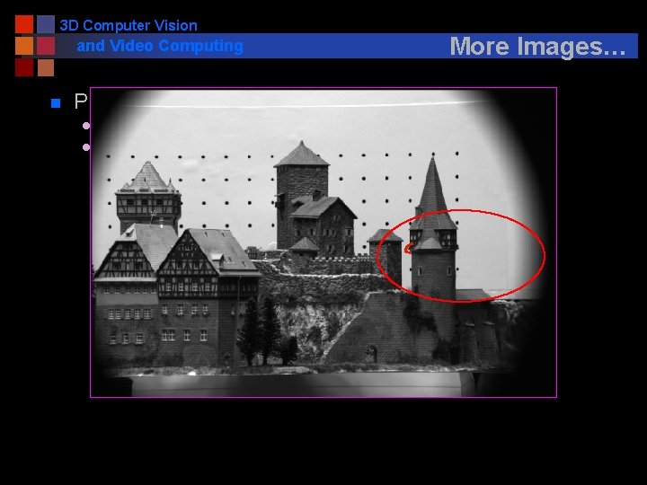 3 D Computer Vision and Video Computing n More Images… Problems l l Correspondence