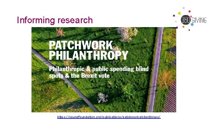 Informing research https: //youngfoundation. org/publications/patchwork-philanthropy/ Informing research https: //youngfoundation. org/publications/patchwork-philanthropy/
