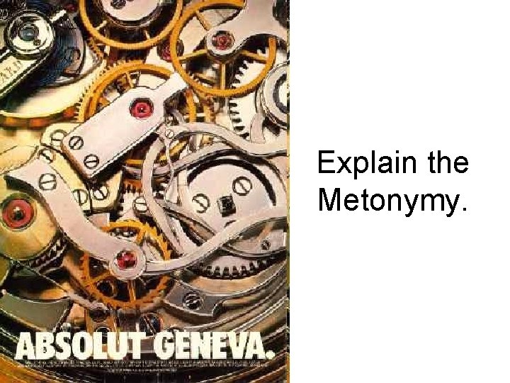 Explain the Metonymy. 