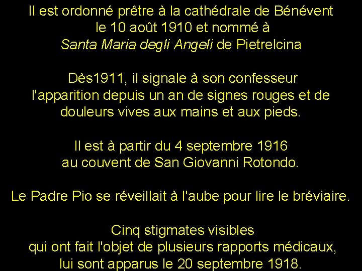 Il est ordonné prêtre à la cathédrale de Bénévent le 10 août 1910 et