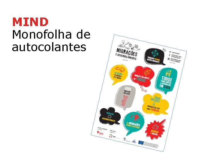 MIND Monofolha de autocolantes 