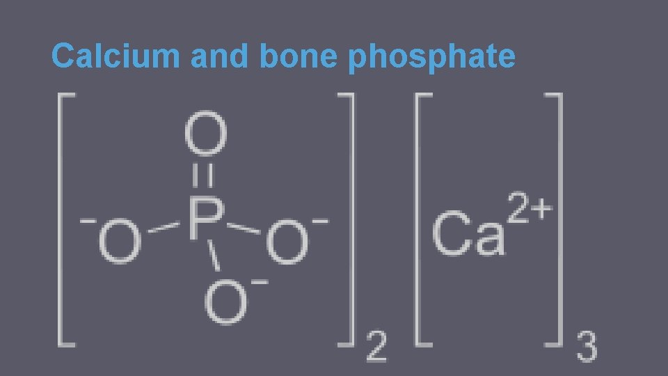 Calcium and bone phosphate Calcium and bone phosphate