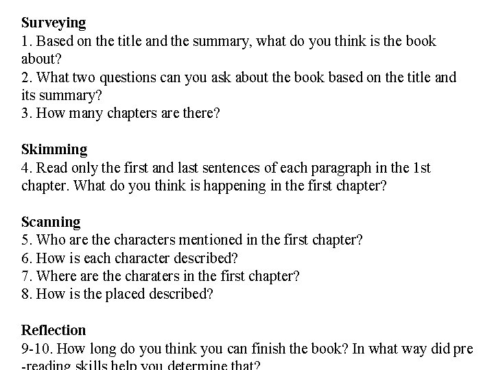 Surveying 1. Based on the title and the summary, what do you think is