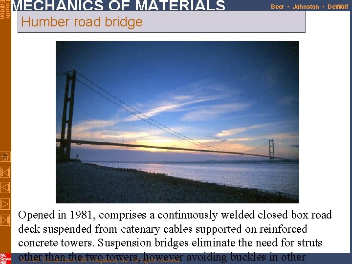 Fourth Edition MECHANICS OF MATERIALS Beer • Johnston • De. Wolf Humber road bridge