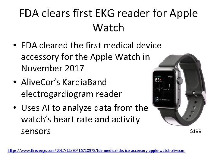 FDA clears first EKG reader for Apple Watch • FDA cleared the first medical FDA clears first EKG reader for Apple Watch • FDA cleared the first medical