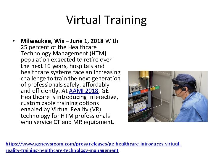 Virtual Training • Milwaukee, Wis – June 1, 2018 With 25 percent of the Virtual Training • Milwaukee, Wis – June 1, 2018 With 25 percent of the