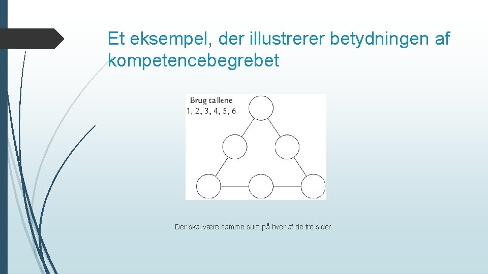 Et eksempel, der illustrerer betydningen af kompetencebegrebet Der skal være samme sum på hver