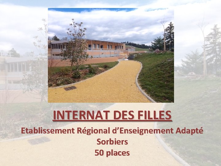 INTERNAT DES FILLES Etablissement Régional d’Enseignement Adapté Sorbiers 50 places 