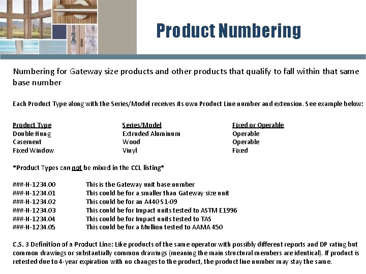 Product Numbering for Gateway size products and other products that qualify to fall within