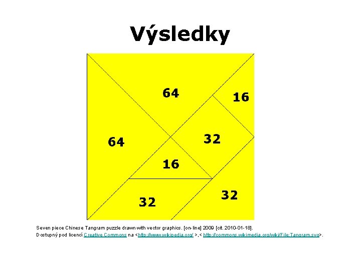 Výsledky Seven piece Chinese Tangram puzzle drawn with vector graphics. [on-line] 2009 [cit. 2010