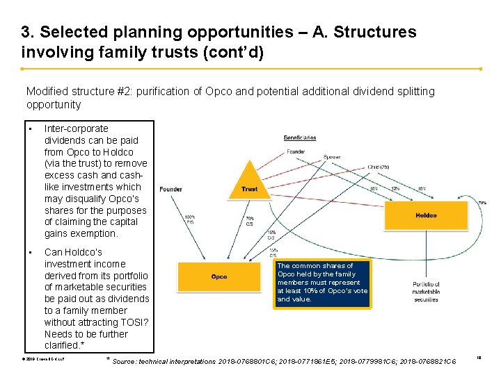 3. Selected planning opportunities – A. Structures involving family trusts (cont’d) Modified structure #2:
