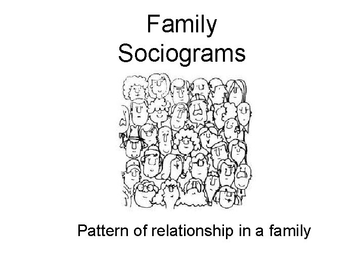 Family Sociograms Pattern of relationship in a family 