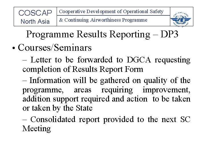 COSCAP North Asia Cooperative Development of Operational Safety