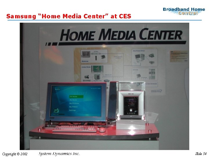 Samsung “Home Media Center” at CES Copyright © 2002 Slide 34 