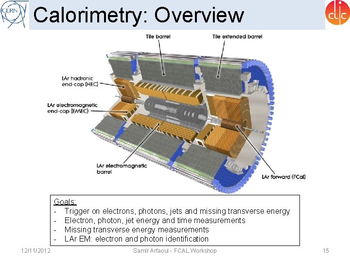 Calorimetry: Overview Goals: - Trigger on electrons, photons, jets and missing transverse energy -